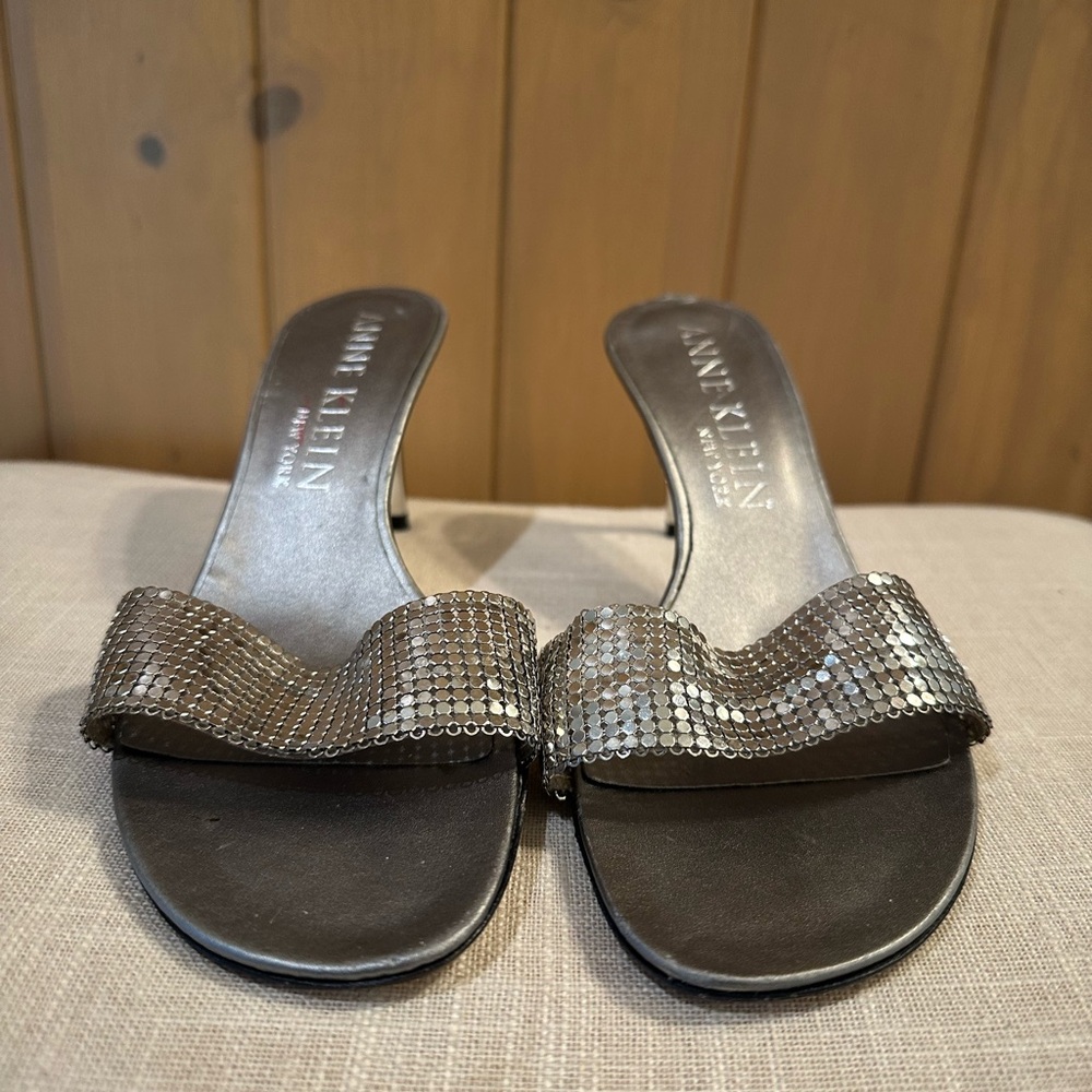 Vintage Anne Klein Metallic Sequin Heels